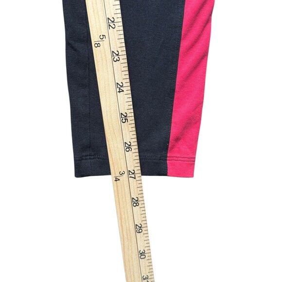 Victoria’s Secret PINK Yoga Leggings Womens M Black Pink Side Stripe Logo Pants - Picture 6 of 9